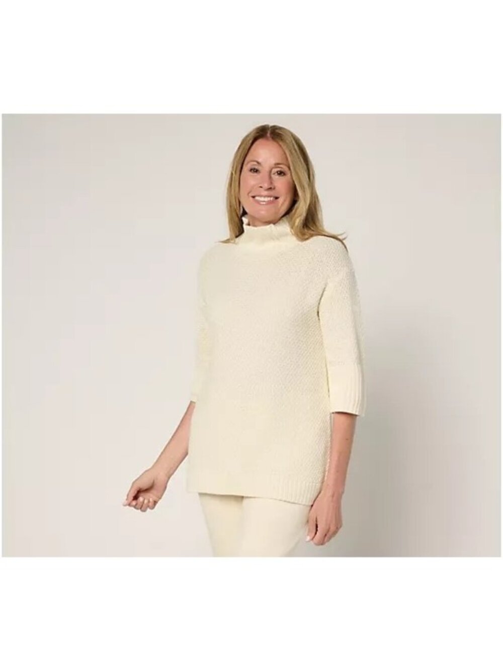 Peace Love World Cotton Elbow Sleeve Turtleneck Pristine Medium A681775 LN/WT